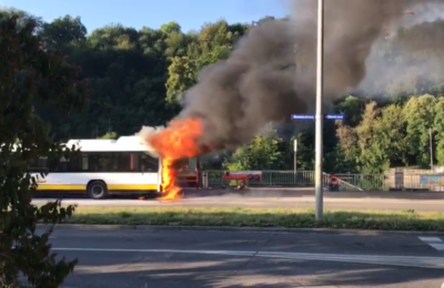26.07.2018 Linienbus brennt